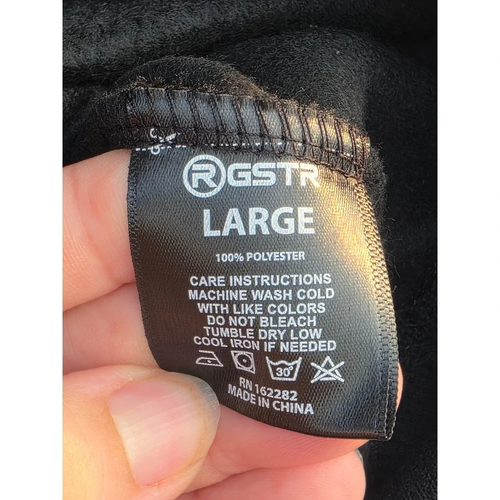 RGSTR Saints & Sinners Black Graphic Hoodie Mens Large Teddy Bear Streetwear